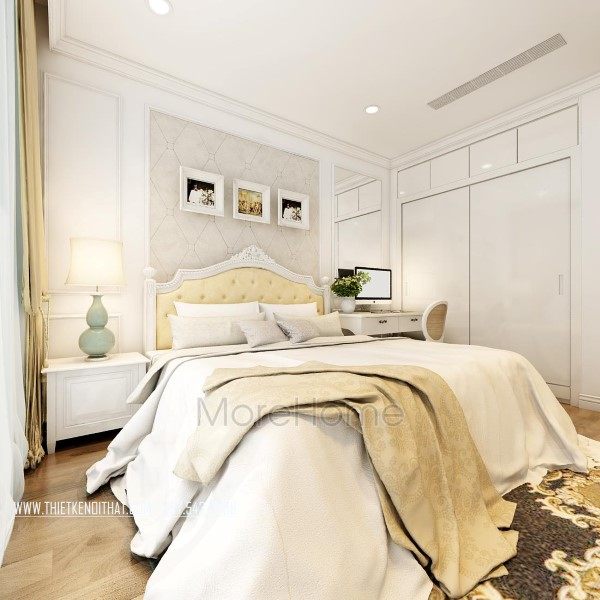Thiết kế nội thất phòng ngủ chung cư Parkhill Premium Hai Bà Trưng Hà Nội